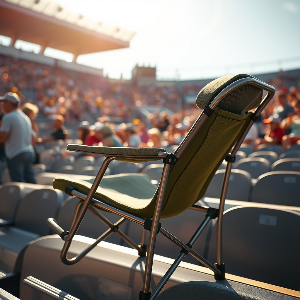 portable chair in action