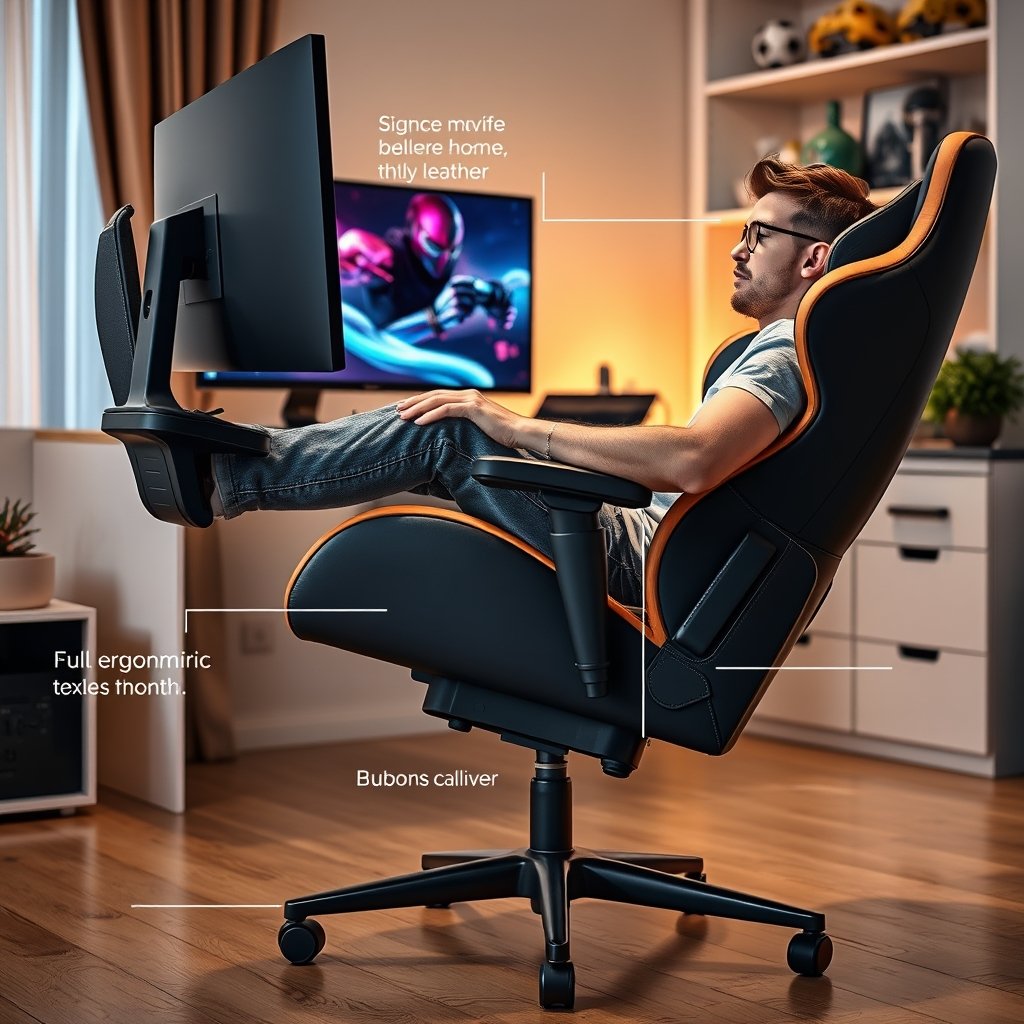 gaming chair in action